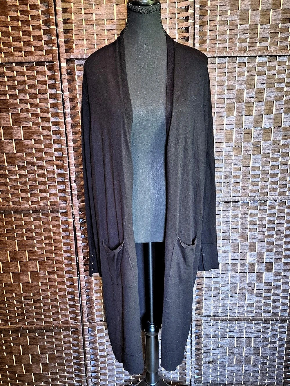 MAGA SCHONI Black Cardigan Size Medium NWT